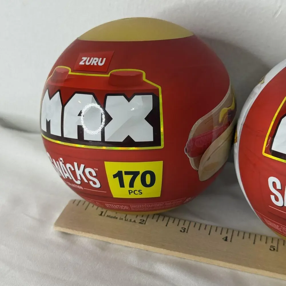 ZURU MAX Snacks Collection Building Bricks Balls Lot of 3 170/189 Pcs Sealed